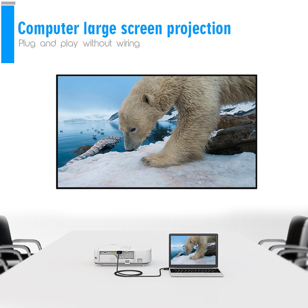 HDMI-compatible to VGA Adapter OTG Can connect The Monitor and Other Screen