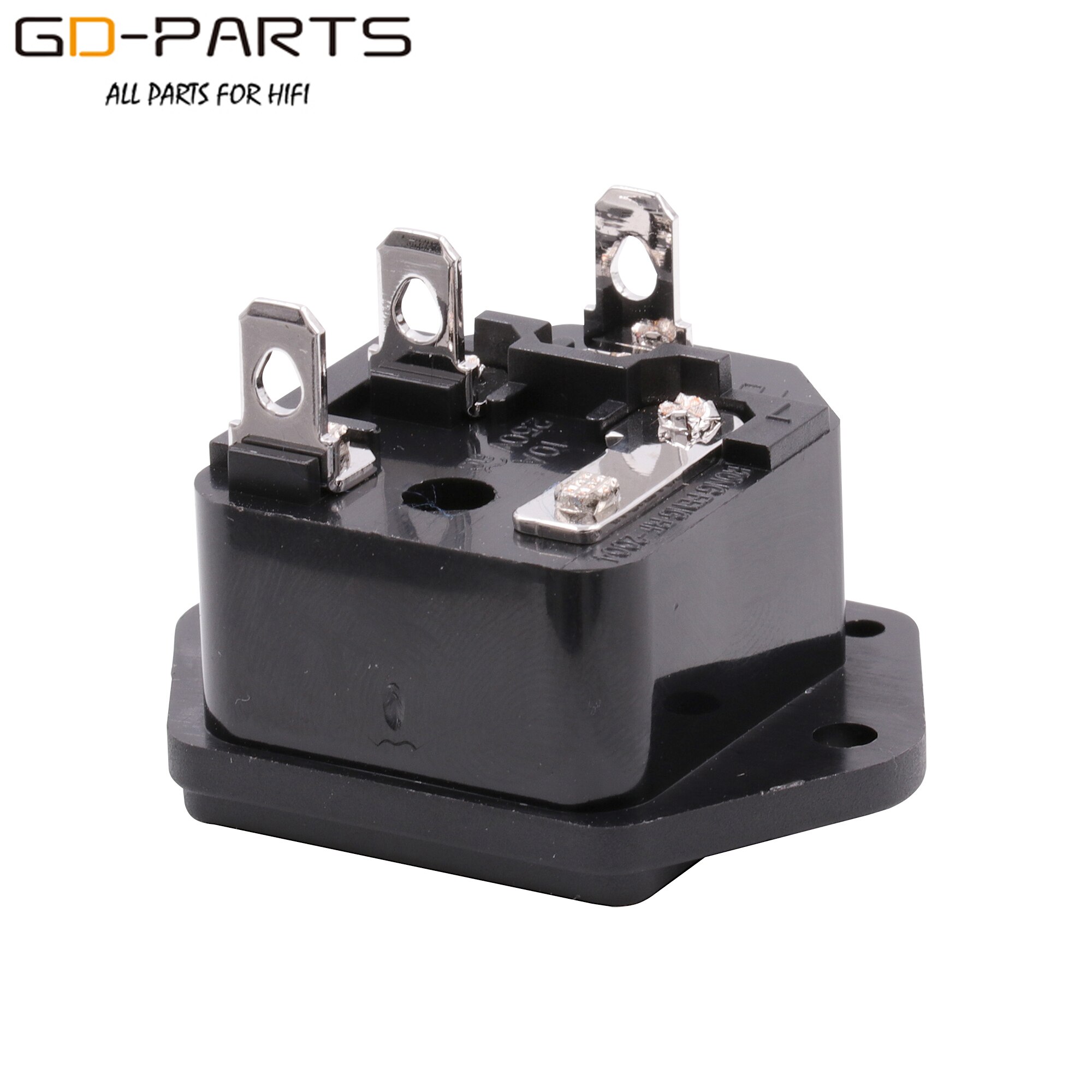 Brand Original FURUTECH FI-03 AC Power Plug socket IEC320-1 C14 Male With Fuse Holder Gold Rhodium Plated 10A 250V 1PC