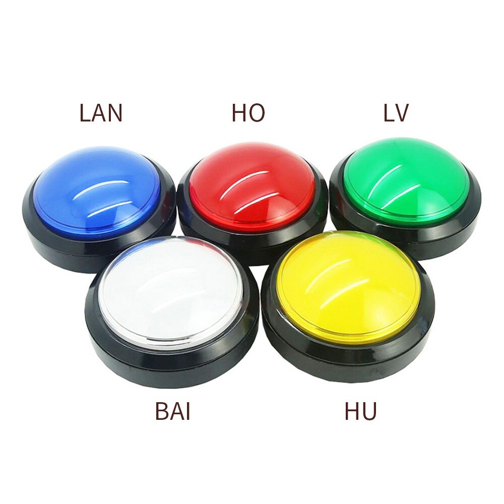 Botón para proyectos de juego con forma de cúpula con pulsador para Arcade, luz LED de 100mm, 5 colores disponibles.