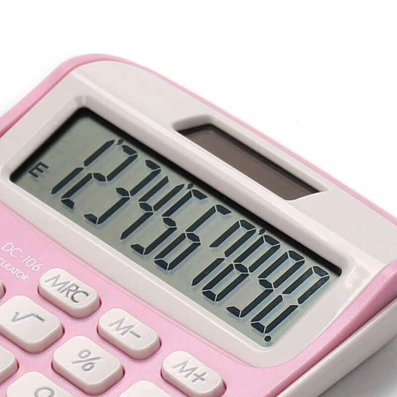 1Pcs Student Calculator Small Mini Computer Girl Cute Pink Student Computing Personality Portable Carrying