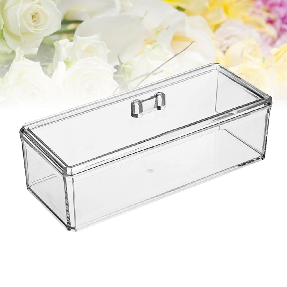 1 Pc Acrylic Transparency Food Storage Box Rectangle Tea Bag Organizer Kitchen Sorting Container with Cover