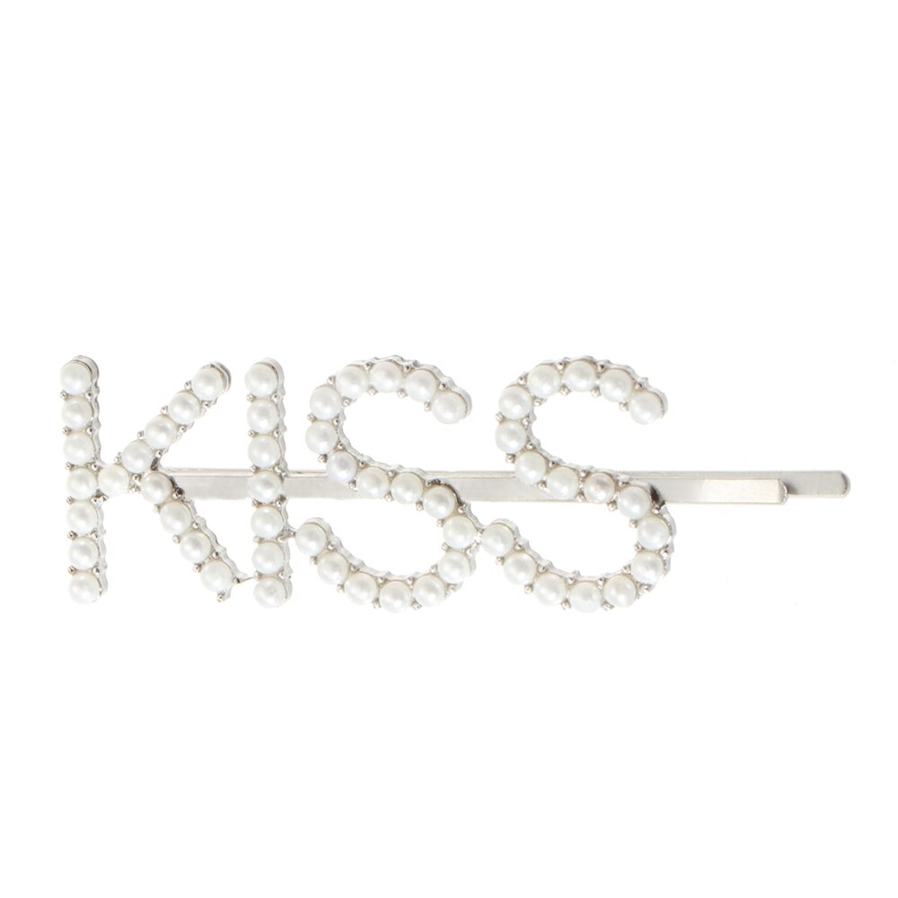 Letter Word Rhinestone Crystal Hairpin Hairgrip Hairclips Hair Clip Grip Pin Barrette Ornament Hair Accessories