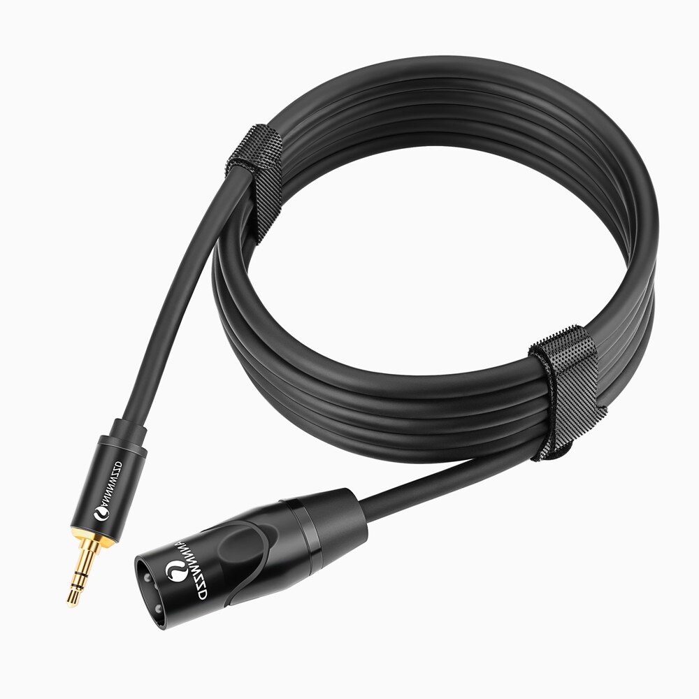 3.5mm Jack to XLR Cable TRS Stereo Male to XLR Male Balanced Interconnect Audio Cable for Microphones Sound Consoles Amplifier
