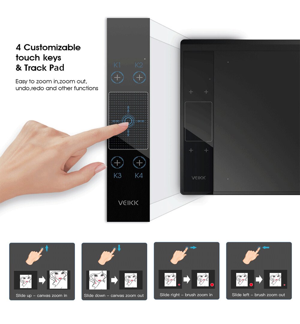 A30 Graphics Drawing Tablet with 8192 Levels Battery-Free Pen - 10" x 6" Active Area Computer Peripherals