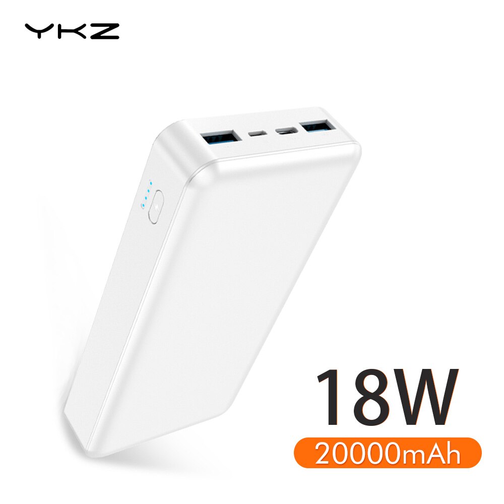 Ykz 20000Mah Power Bank Type C Lader Dual Usb Draagbare Powerbank Voor Iphone Xiaomi Mi9 Mobiele Telefoon Externe Batterij powerbank