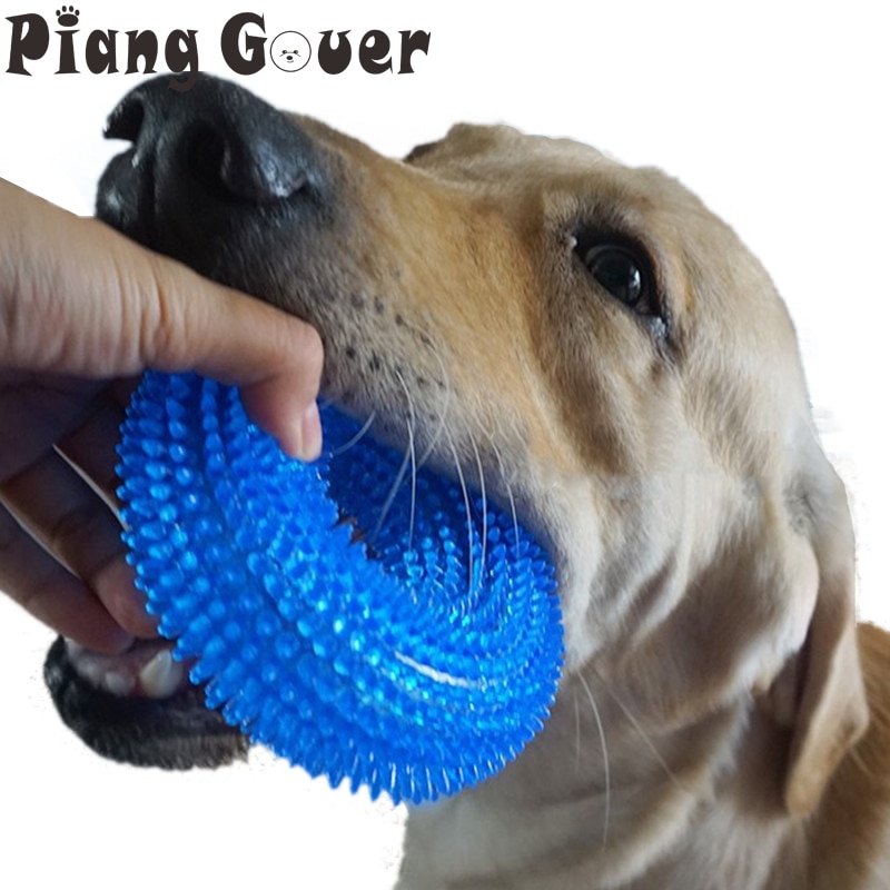 S/L Squeak Chew Huisdier Speelgoed Doorn Cirkel Ring Voor Grote Honden Training Grappig Chew Kleine Hond Speelgoed Geluid interactieve Duurzaam