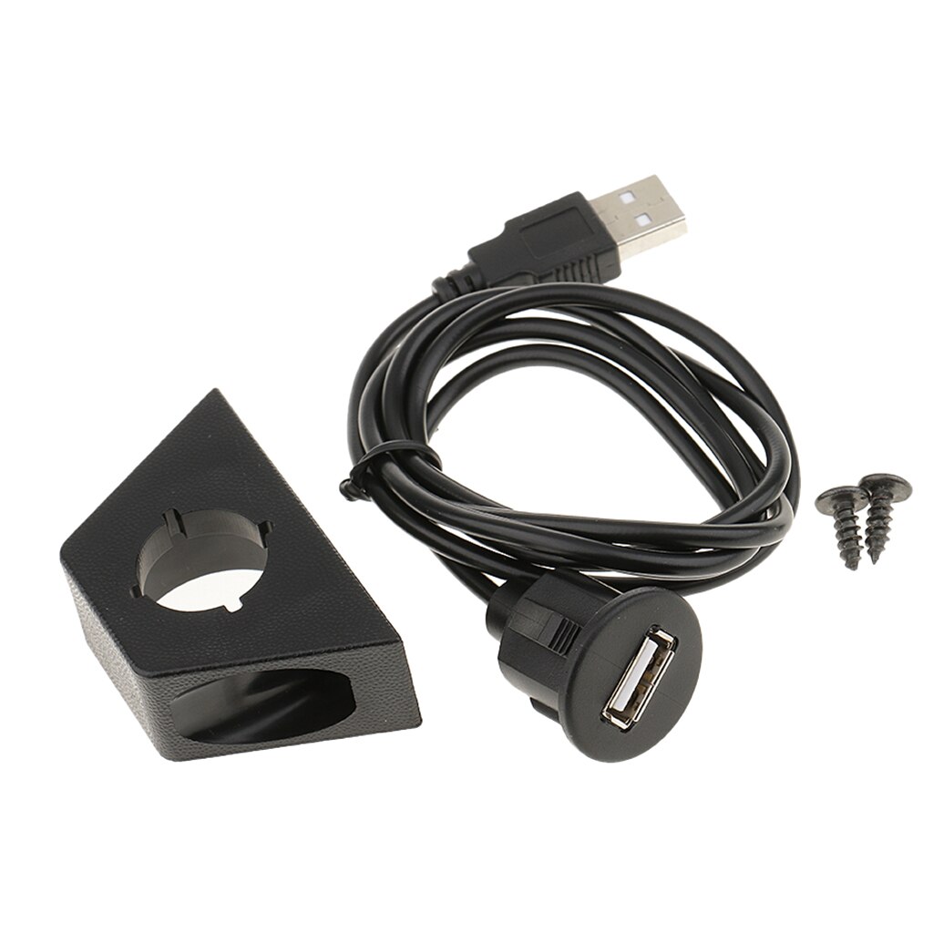 In car AUX Adapter Socket USB Male Female Input Flush Dash Mounted Extension