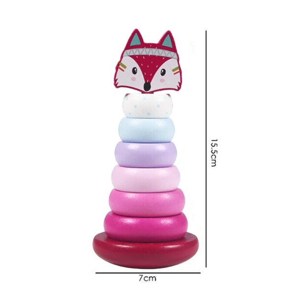 Bunte Geometrische Formen Passende Spielzeug Kinder Früh Lernen Übung Hände-auf Fähigkeit Montessori Pädagogisches Holz Spielzeug ZXH: Fox Tower