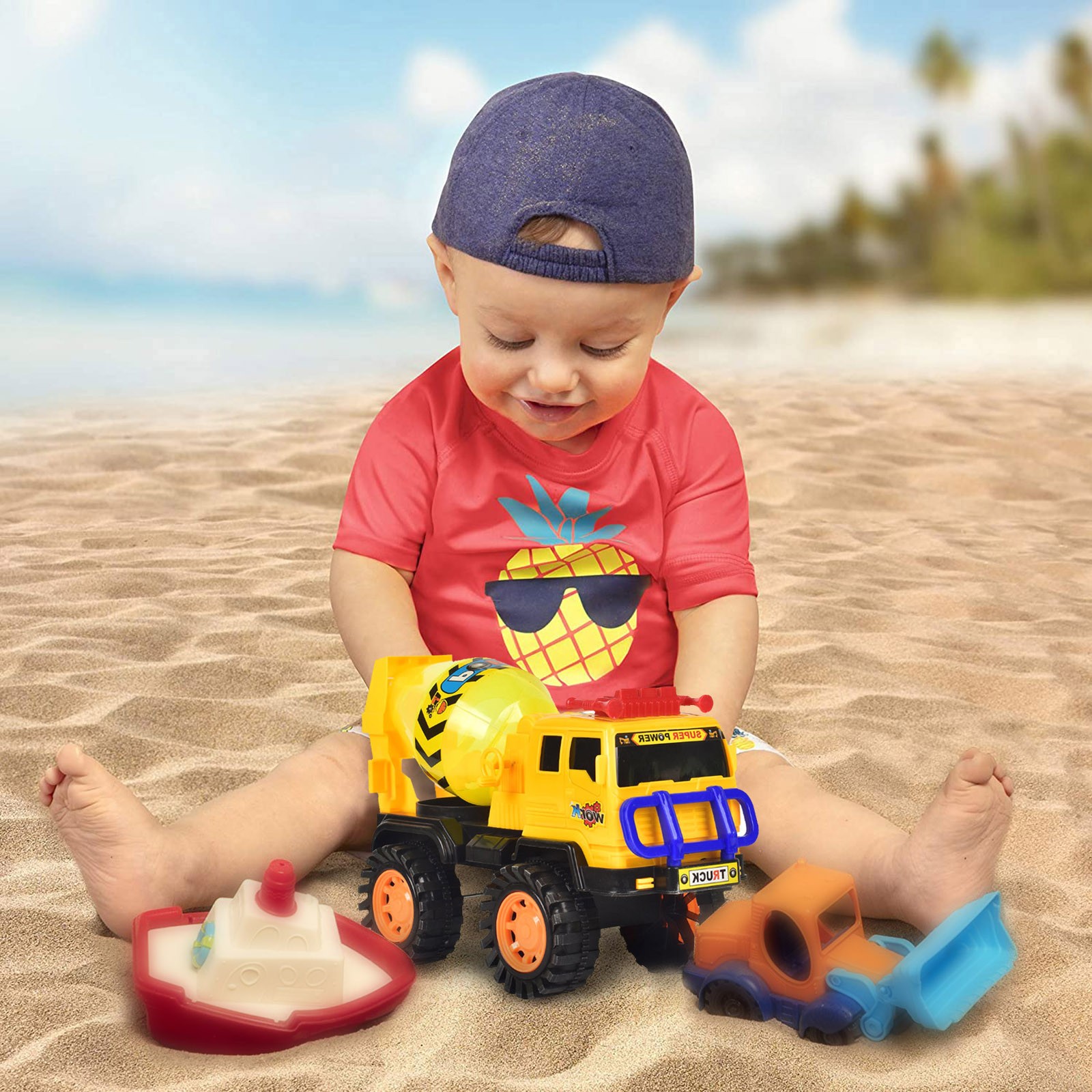 Outdoor Shipment Sand Car Baby Kids Beach Toy Engineering Vehicles Car Models Inertia Back Car Models Beach Sand Juguetes Playa