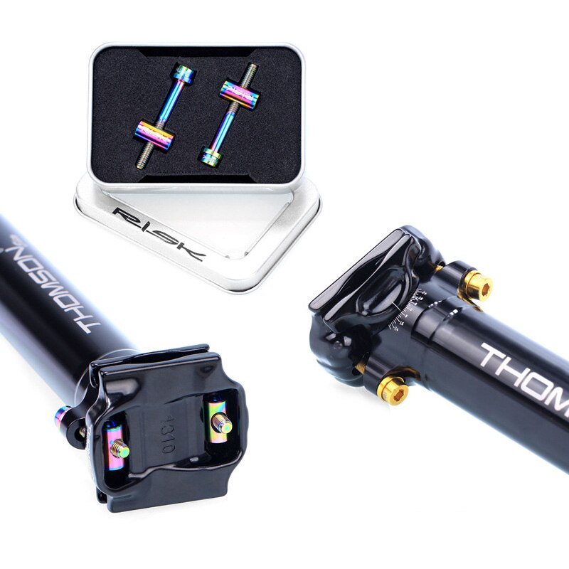 2 pz/lotto RISCHIO M5x30/40 millimetri Reggisella Bullone in Lega di Titanio Thomson Reggisella Bullone Vite Bicicletta Parti Della Bici