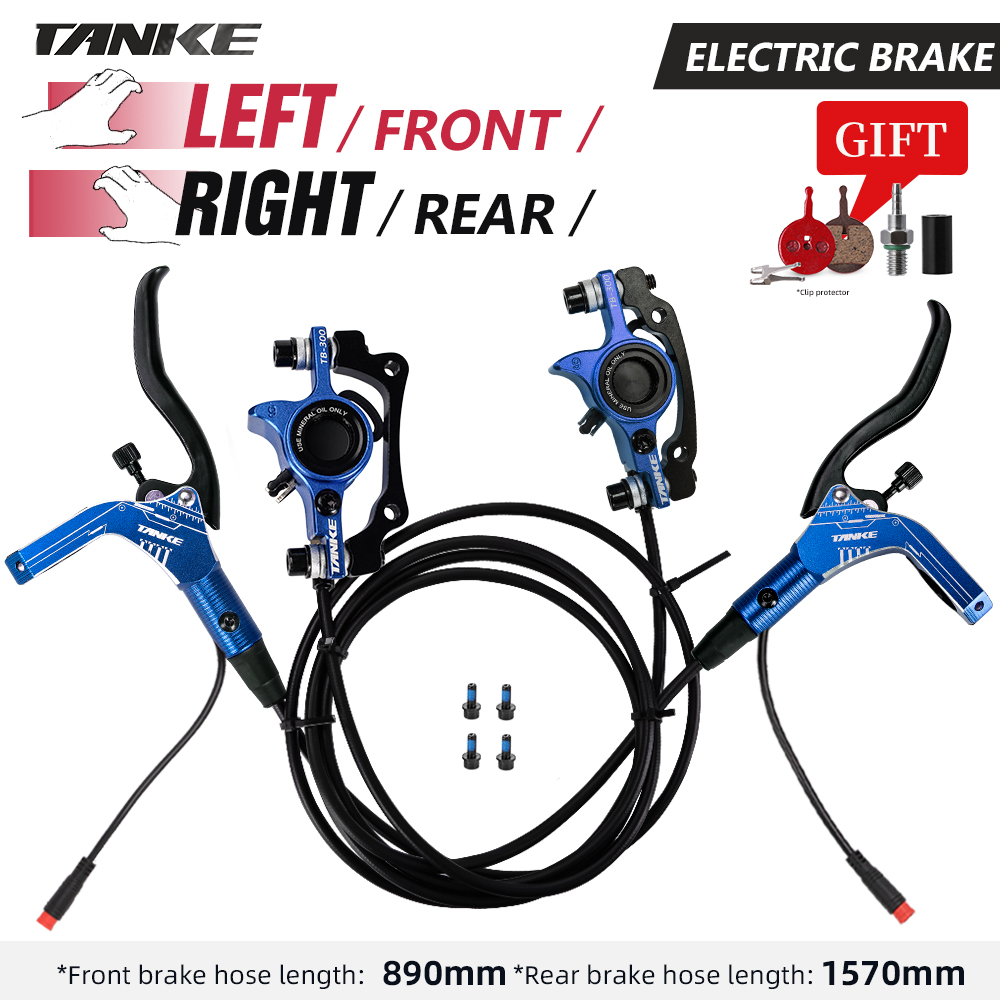 TANKE – jeu de freins à disque hydrauliques pour vélo et trottinette électrique, en alliage d&#39;aluminium, 160mm: 09B-LFRR