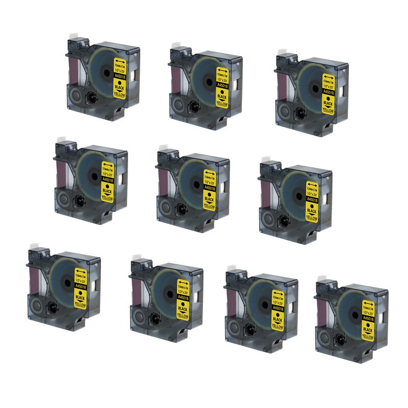 DYMO LM160 label machine English hand-held portable label printer LMR-160 stickers label printer 45013 45016 45017 45018 45019: black on yellow