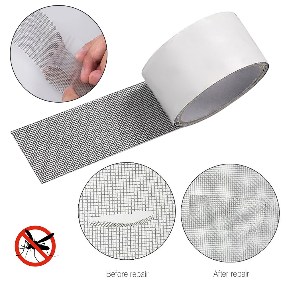 2MX5cm Self-Adhesive Screen Repair Patch Tape Window Door Screen For Home Anti Mosquito Fly Bug Net Mesh Broken Holes Repair