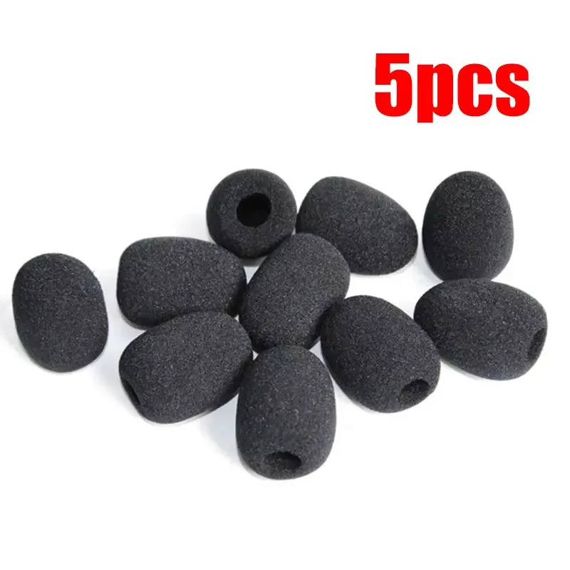 5/30/100/500 st mikrofon vindruta svampskydd headset mikrofon skum skydd skyddslock för svanhals mötesmikrofon: Svart