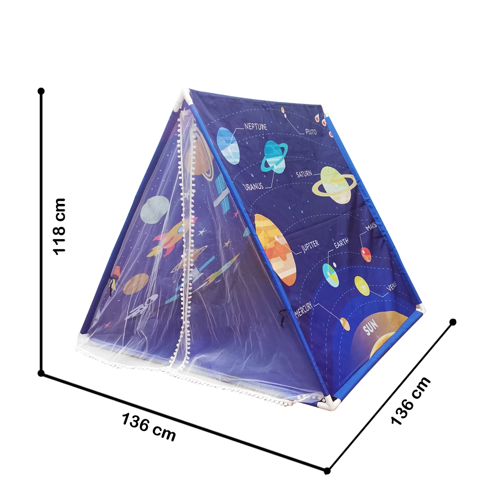 Draagbare Kinderen Space Universe Teepee Tenten Kids Speelhuis Wigwam Netto Garen Kwastje Gordijn Anti-Muggen Huis Spel tent