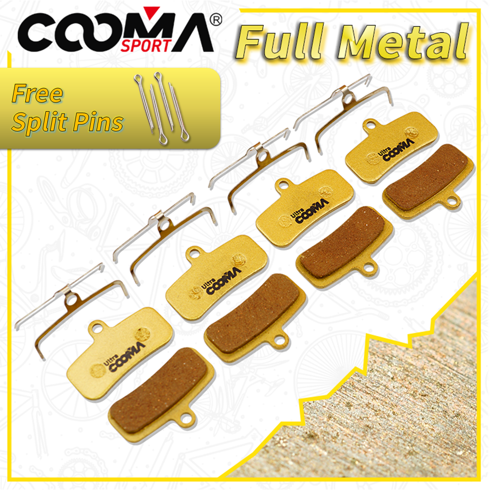 Freno de disco de bicicleta almohadillas para SHIMANO XT, M9020/M8020/Zee/Saint/M640/M800/M810/M820/M520/M420, 4 pares, Metal dorado