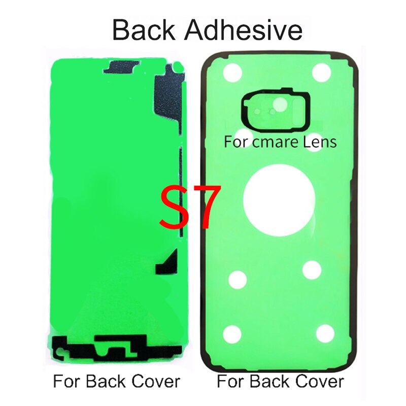 Voor Samsung Galaxy S7/S7 Rand G935F Lcd-scherm Back Battery Cover Camera Lens Waterdichte Sticker Tape lijm: S7 Black