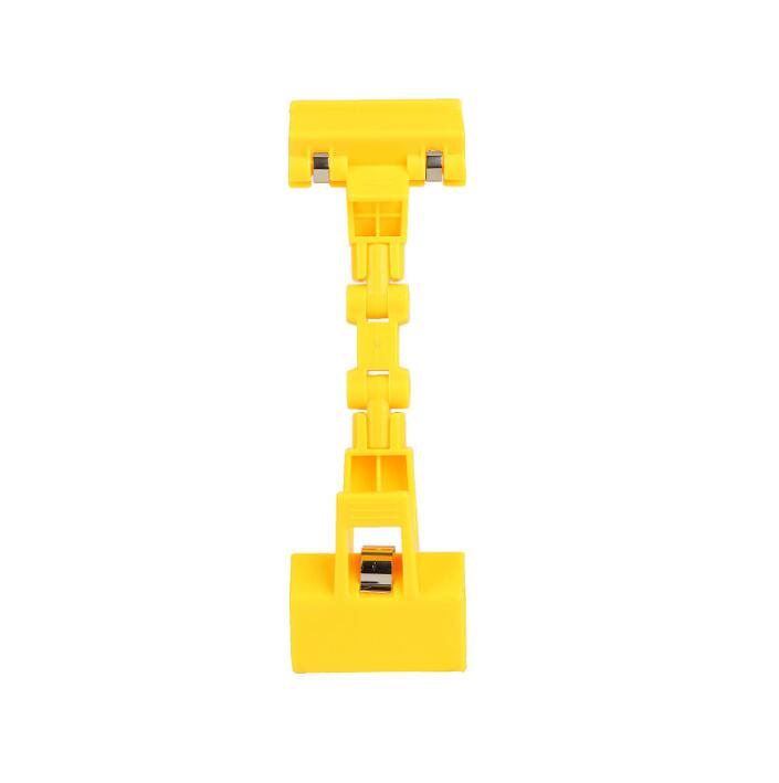 XRHYY Plastic Draaibare Teken Clips POP Teken Houder Reclame Merchandise Display Teken Clip Draaibare POP Clip Stand Houder: YELLOW
