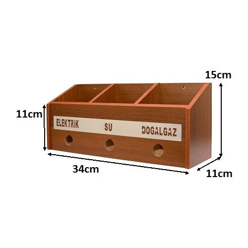 Wood Joint Billing and Mail Box 3 Color Walnut Bamboo Maple