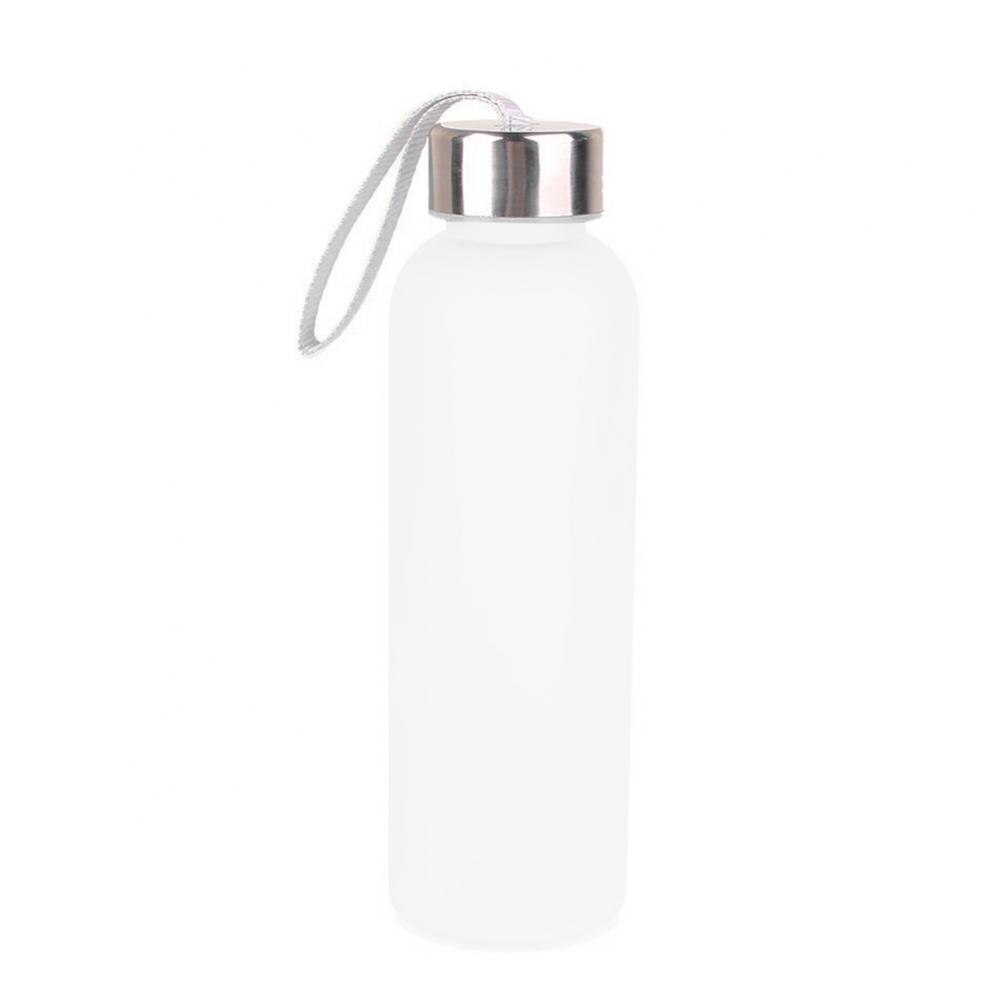 600Ml Outdoor Camping Draagbare Multifunctionele Fietsen Reizen Drank Water Fles Water Cup Fles Water: White