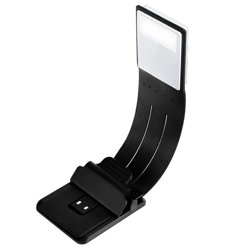 Bærbar ledet-leseboklampe med avtakbar fleksibel klemme usb oppladbar lampe til tenne e-boklesere