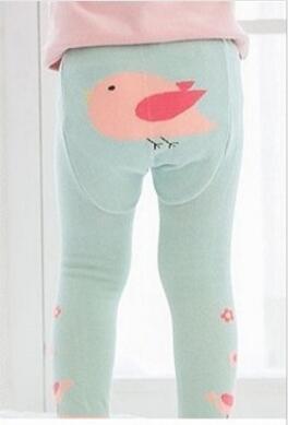 Filles collants bande dessinée gros cul pantalon enfants pantalon coréen coton PP enfants pantalon serré infantile bébé serré ne pas ouvrir l'entrejambe: chicken / 0-2year