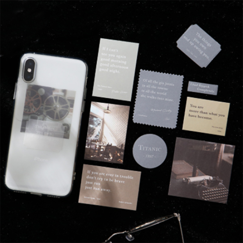Vanyi 30 kpl/ instagram kraft kortti bullet journaling scrapbooking eurooppalainen maisema materiaali paperi tuoreet sanat lomokorttien teko