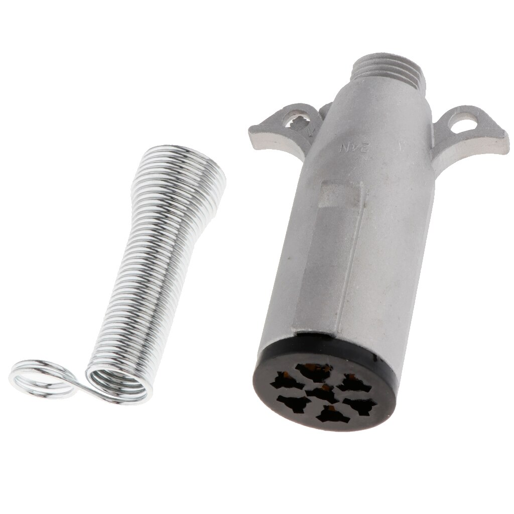 Trailer End Plug 7 Way Pin RV Connector Light Plug For Cord Wire Camper Semi