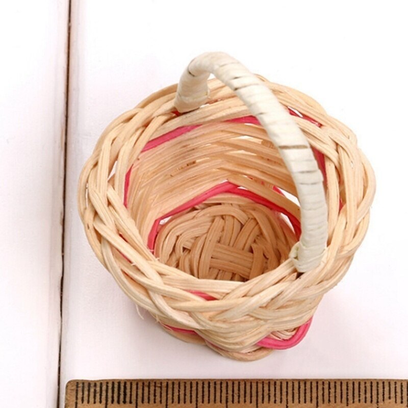 1PC Mini Rattan Weaving Storage Basket Fruit Rattan Storage Box for Cosmetics Tea Picnic Basket Organizer Kitchen Handicraft