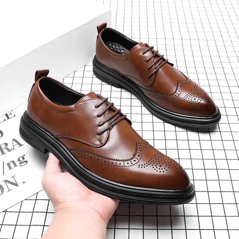 Leren herenschoenen, schoenen voor officiële zaken, casual schoenen, herenschoenen voor bruiloften en feesten