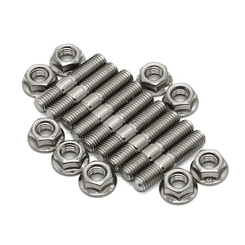 Voor B D Serie M8 * 40 Uitlaatspruitstuk Stud Voor Honda Civic Acura Integra V3 Rvs Uitlaat Stud gekartelde Bout Moer Schroef