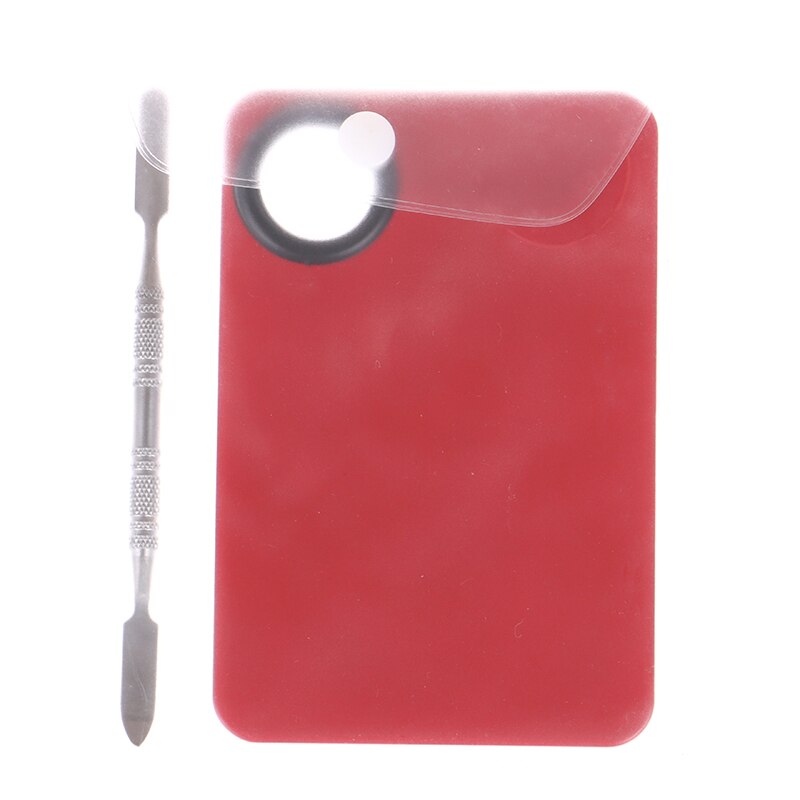 1Pc acrylique mélange peinture dessiner Nail Art aquarelle plastique Palette plateau outil