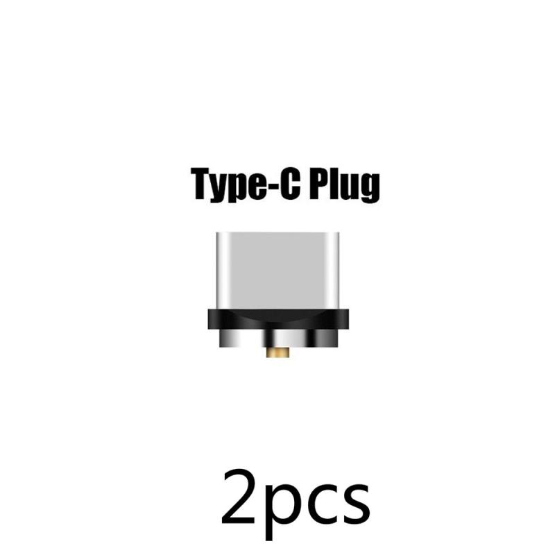 2 stücke Magnetische Stecker Mikro USB / Typ C / 8 Stift/beleuchtung Adapter USB Stecker (Nur Magnetische stecker) für Runde kopf Magnetische kabel: Pro Typec 2pc