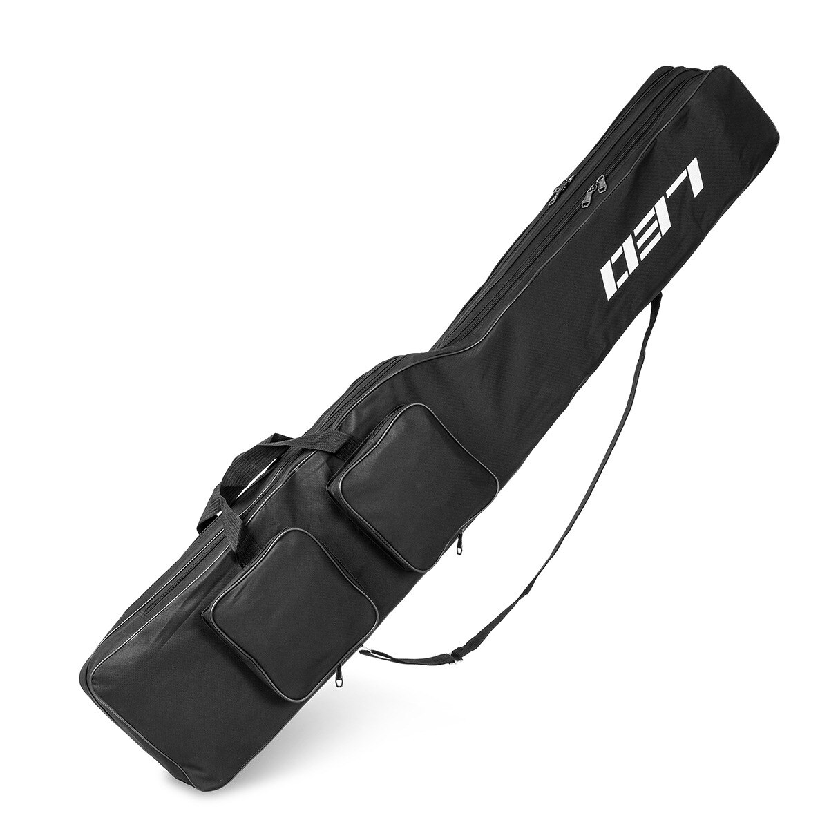 130cm Multifunctional Fishing Rod Storage Bag Portable Fishing Tackle Bag Tools Storage For Carp Fishing 2 Layer Large Capacity: Black