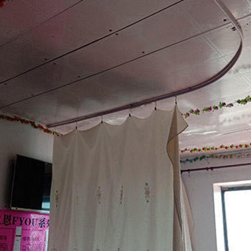 Flexible Ceiling Mounted Curtain Track Rail Straight Slide Windows Balcony Plastic Bendable Home Window Decoration Accessories