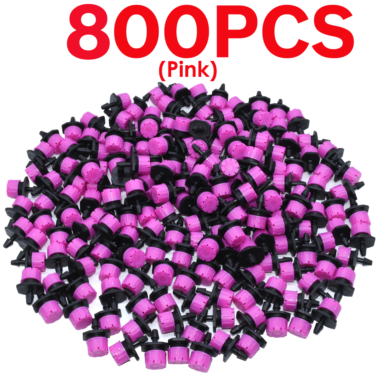 Greenhouse 30-800PCS 4-Type Garden 1/4'' Adjustable Micro Nozzle Drip Irrigation System 4/7MM Watering Sprinkler Emitter Dripper