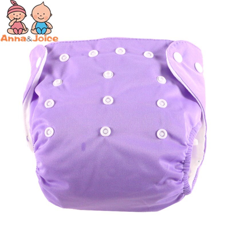 15Pc bébé couches lavable couches lavables bébé Fraldas hiver été Version couches réutilisables couches grille/coton formation pantalon: purple / for summer