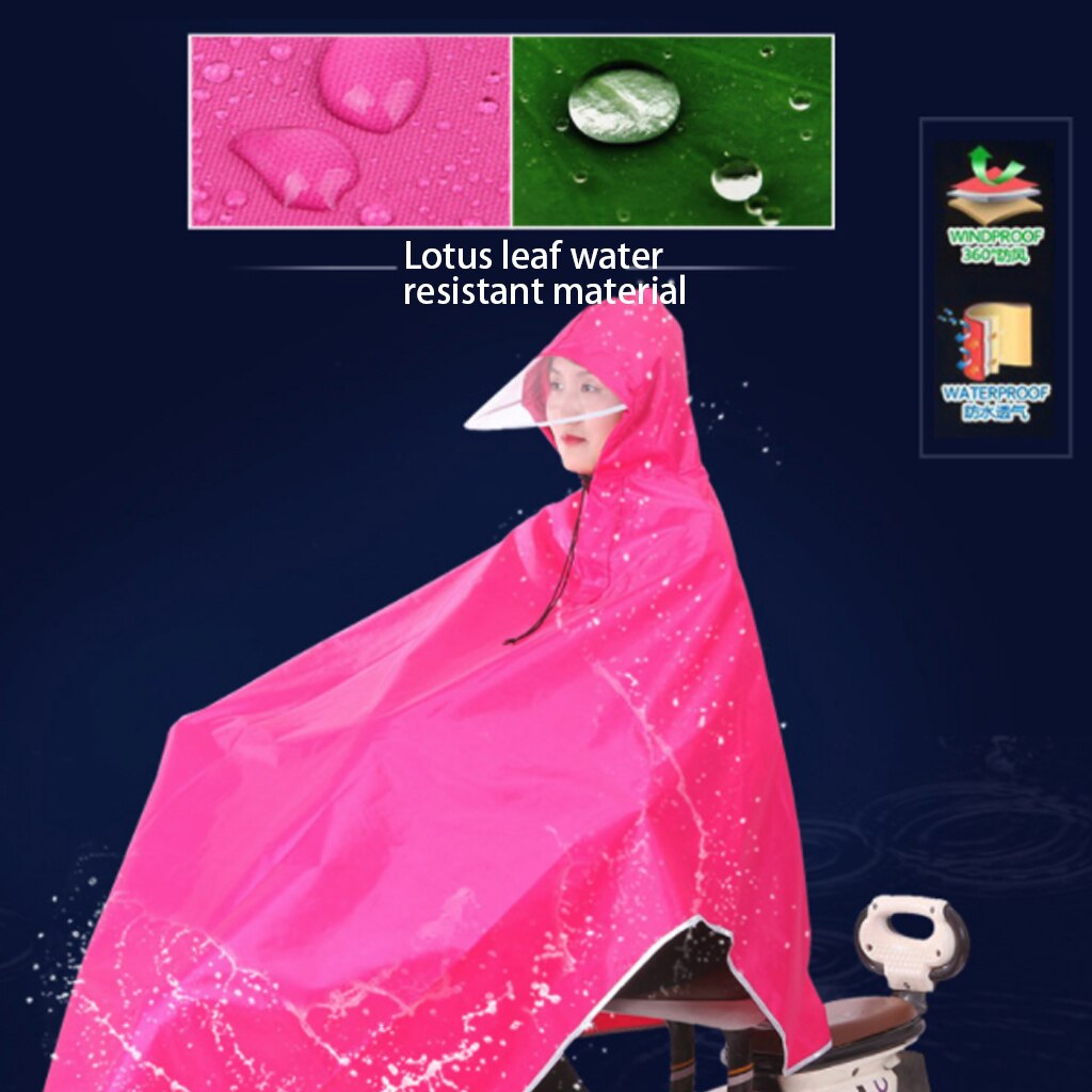 Mannen Vrouwen Fietsen Fiets Regenjas Rain Cape Poncho Hooded Winddicht Regen Jas Scootmobiel Cover Regenjas