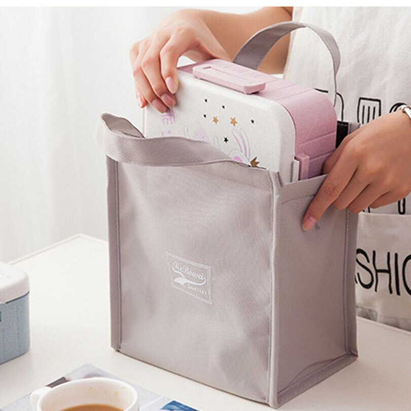 Weibliche Sumple Mittagessen Lebensmittel Kasten Tasche Isoliert Thermischen Picknick Mittagessen Taschen für Frauen freundlicher Männer Kühler Tote Tasche fallen