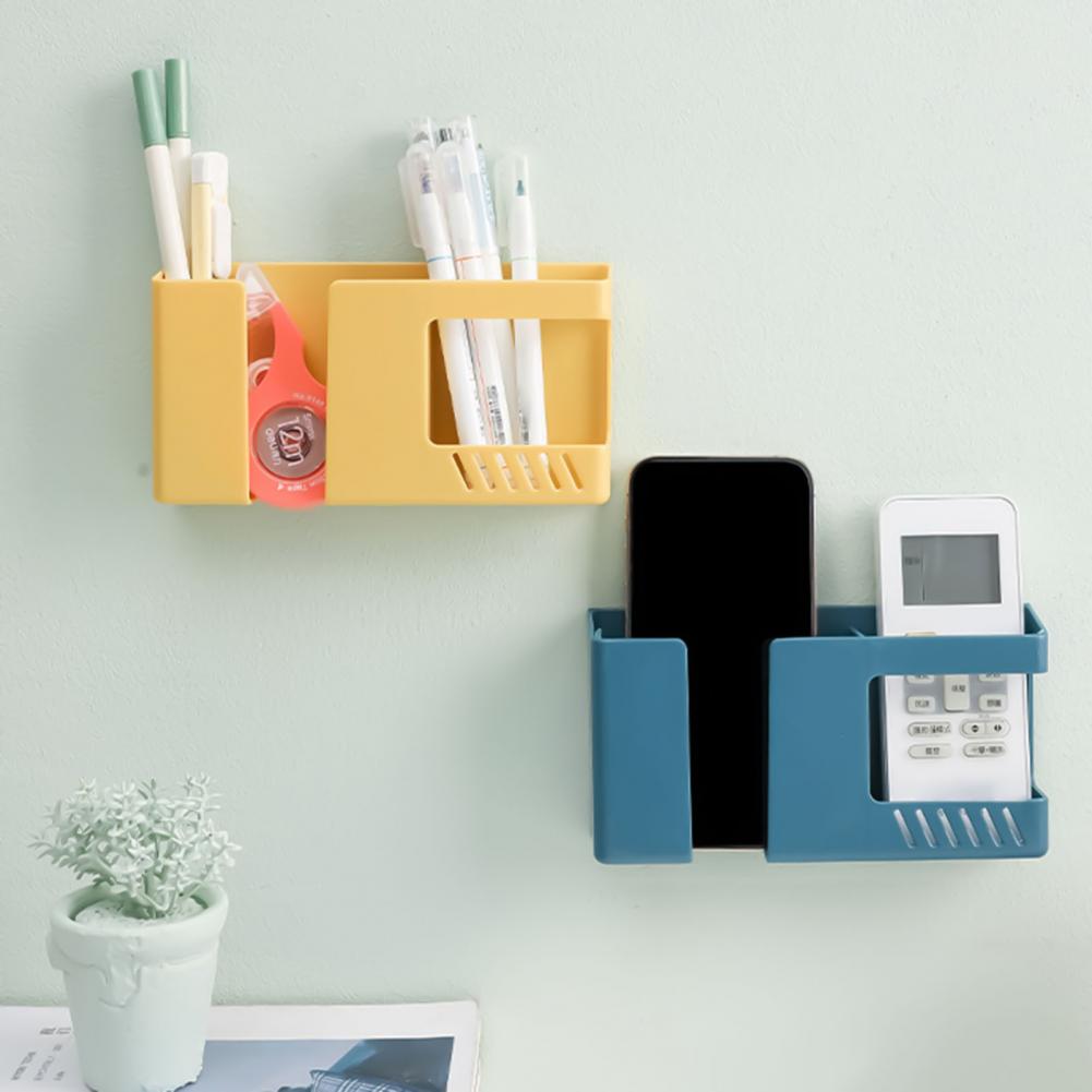 Wall-mounted Remote Control Holder Strong Load-bearing Remote Control Case Anti-dust Round Corner Remote Control Holder for Home