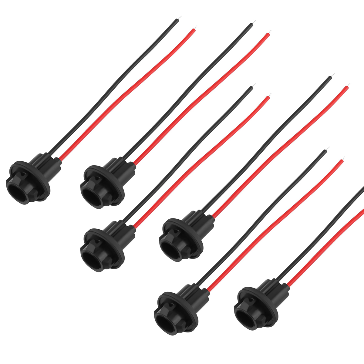 T10 w5w 194 147 pærefatninger præforbundet stik, ledningspære blødt gummiledningsnet, fatning til bilens instrumentbrætlys: Blå