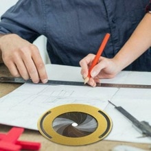 Regla redonda multiusos paralela para ángulos balanza regla de dibujo herramienta ajustable herramienta Flexible círculo de dibujo