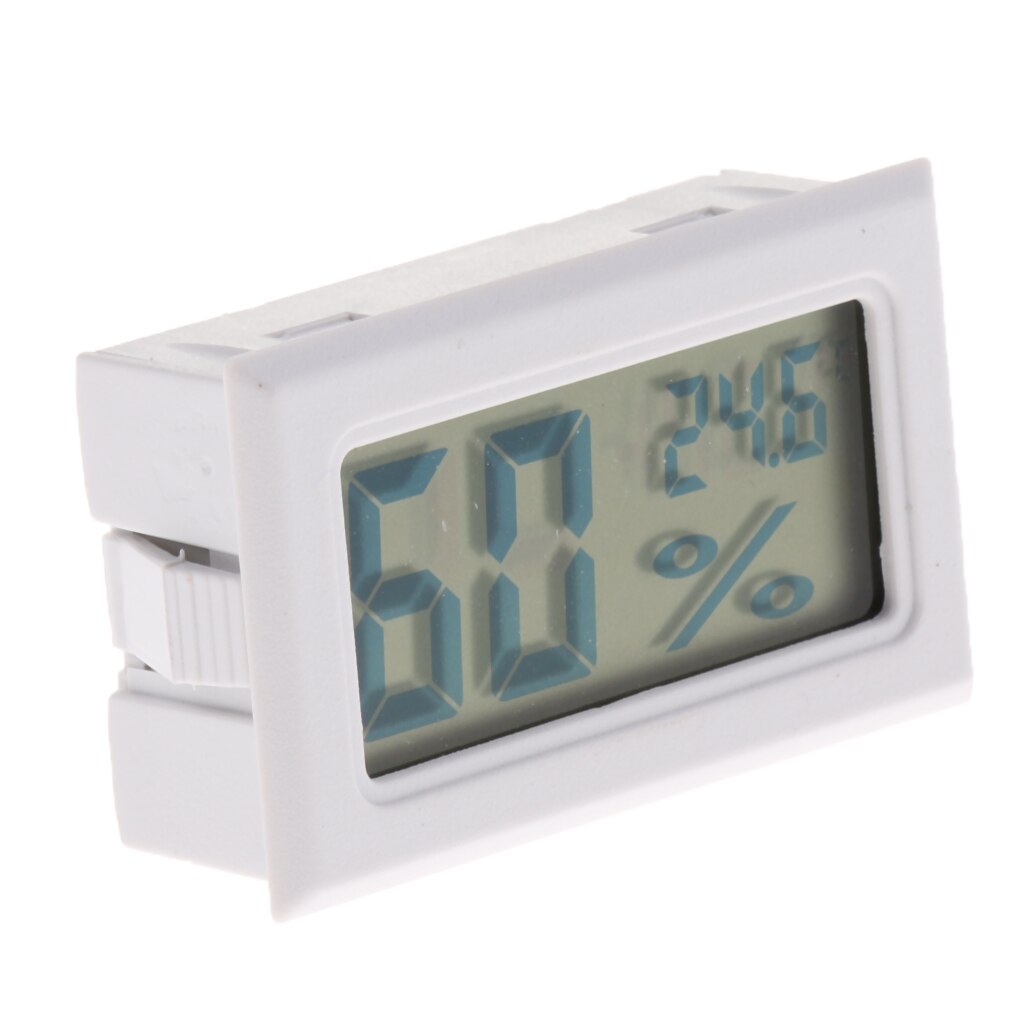 Digitale Temperatuur Vochtigheid Thermometer Hygrometer Voor Vivarium Reptiel: White