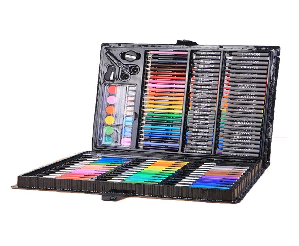 Children drawing watercolor pen, students learn painting special pen, crayon, color lead, oil painting stick: Default Title