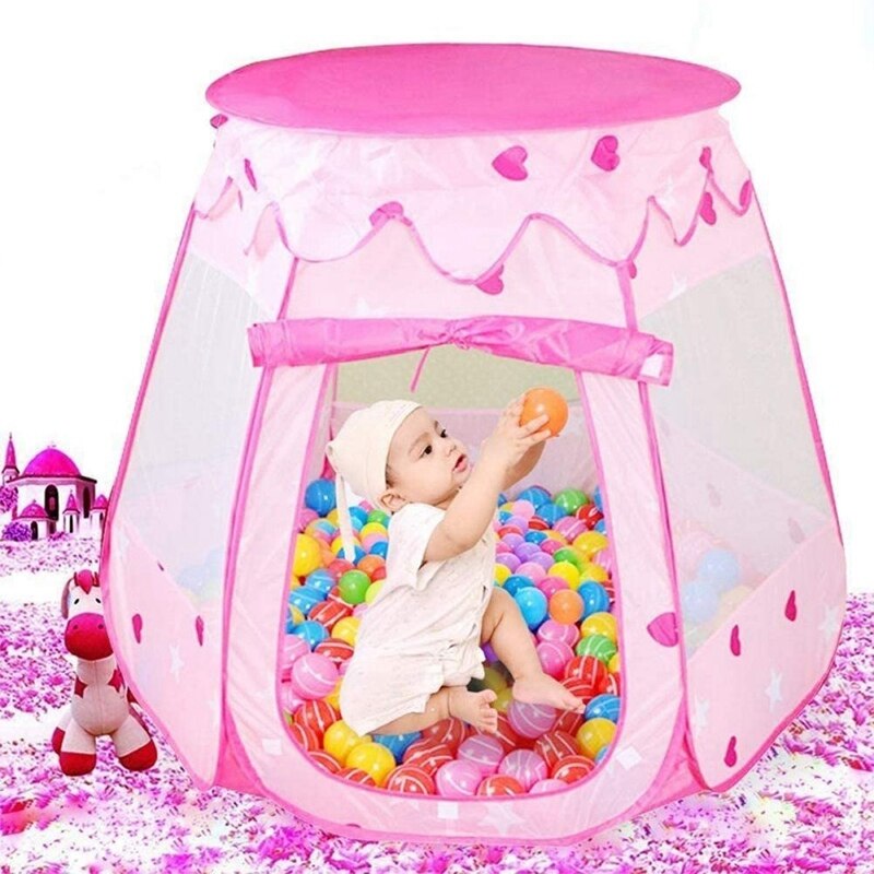 Ocean Ball Pool Princess House pieghevole Game House tenda a sei facce casa da gioco per interni ed esterni giocattoli per tende per bambini