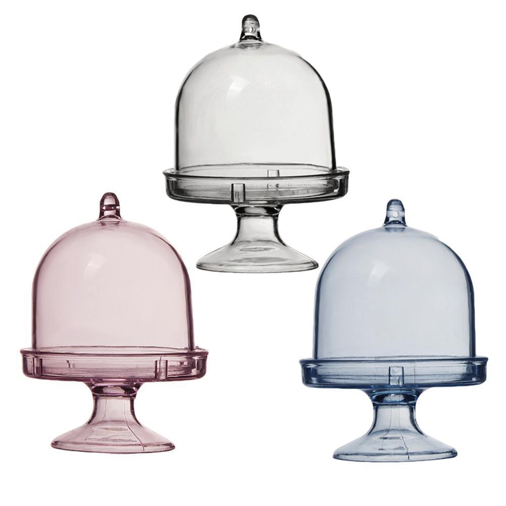 Doorzichtige plastic snoepdoos mini taartstandaard cupcake douchedoos feest bruiloft baby gunst voor kinderen decoratie verjaardag  h9 e 7