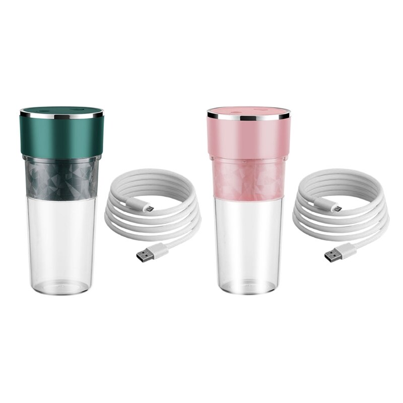 Portable Blender Personal Size Blender Smoothies and Shakes Mini Blender USB Rechargeable Four Blades Handheld Blender