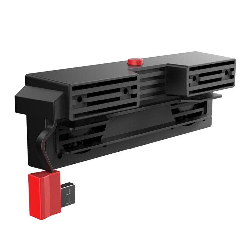 Voor Nintend Schakelaar 5000Rpm Koelventilator 2 Fans Externe Usb Power Super Turbo Temperatuur Koeler Ventilator Voor Nintendo Switch ns Conso: Black