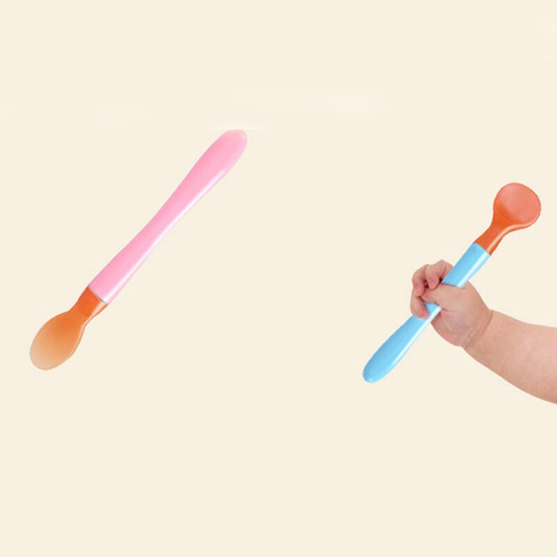 3Pcs Safe Soft Silicone Baby Spoons Feeding Dishes Tableware for children Flatware Cutlery Baby Feeding Spoon Set