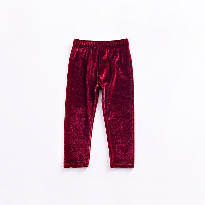 Baby piger bukser guld fløjl leggings til pige forår efterår børn bukser småbørn joggingbukser tøj: Lilla / 3t